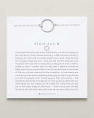 Bracelet on a card with text and branding
