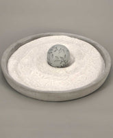 Minimalist Floral Orb Cast Stone Zen Garden