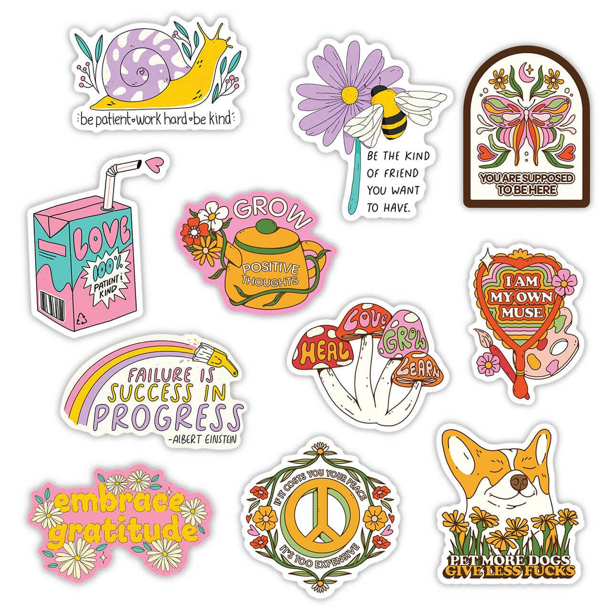 Retro Positivity 11 Sticker Pack
