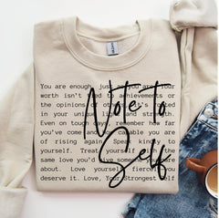 Note To Self Sweatshirt Or Hoodie