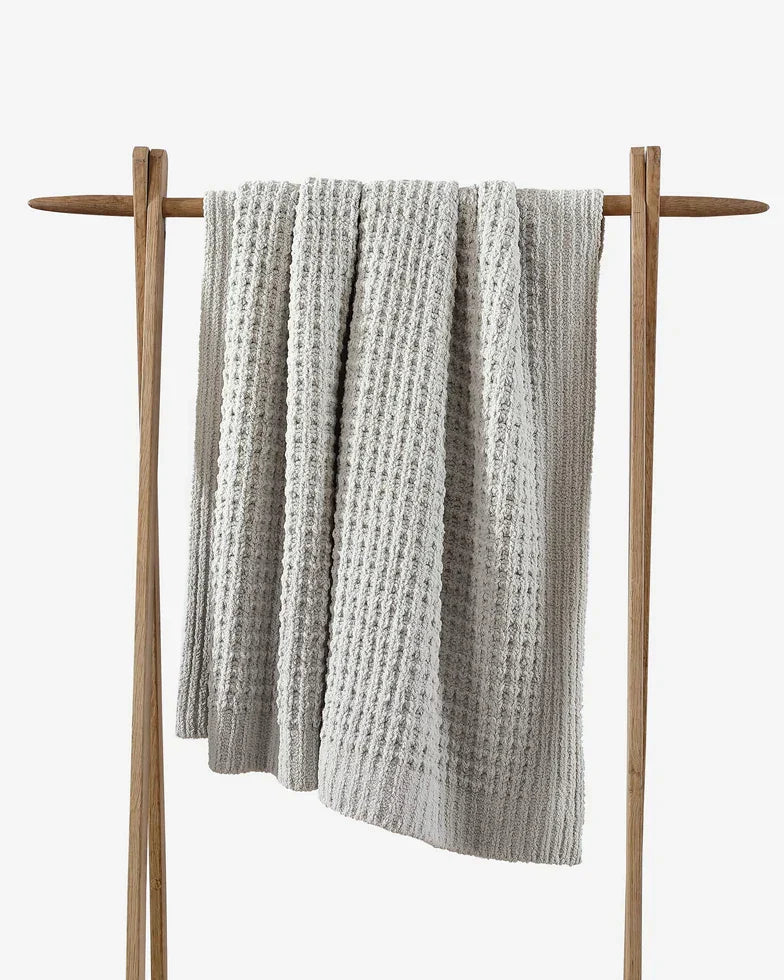 Waffle Lightweight Throw Cloud Gray