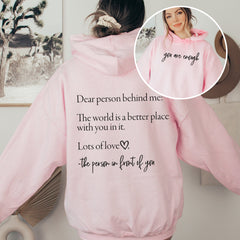 Dear Person Behind Me Graphic Hoodie