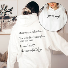 Dear Person Behind Me Graphic Hoodie